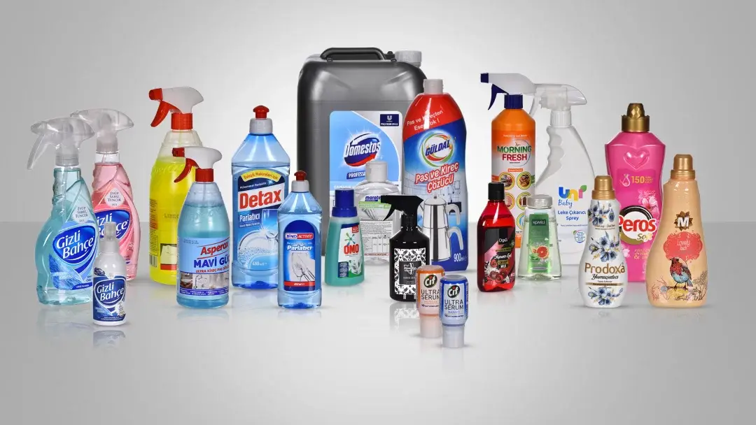Plastic Household Cleaning Bottles