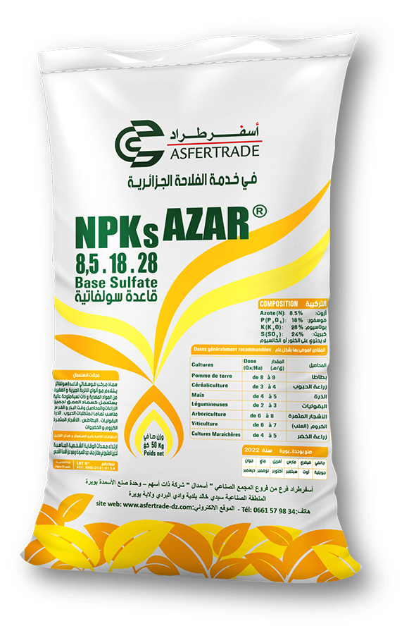 NPKs 8.5.18.28 AZAR® Base Sulfate