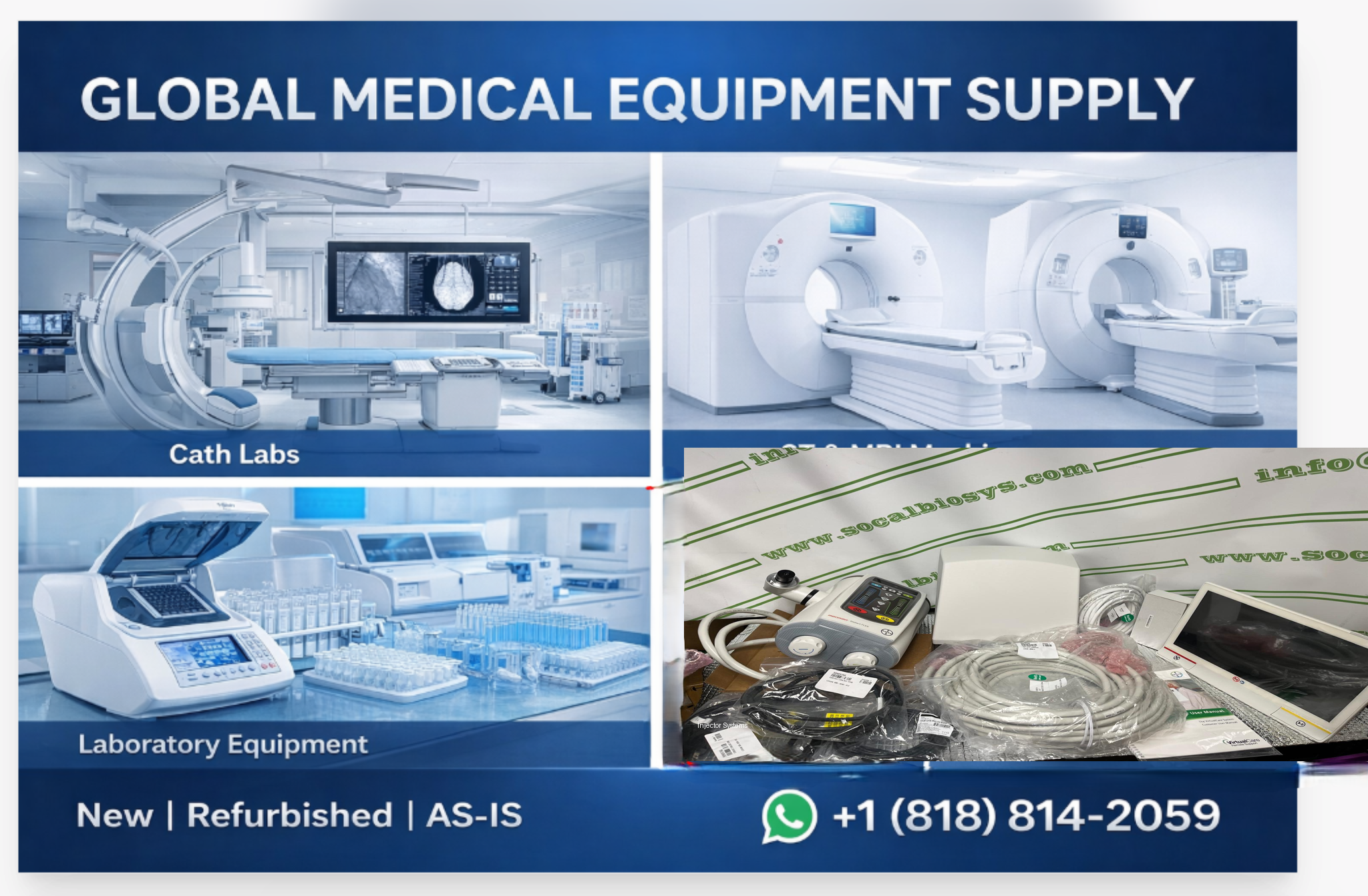 Global Supply of Medical & Laboratory Equipment (New, Refurbished & Used) – Direct from US Hospitals