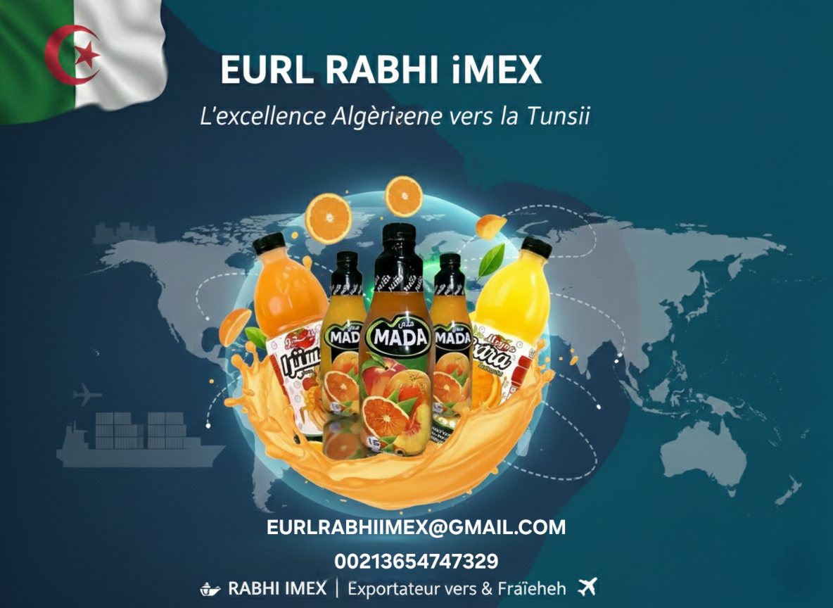 Natural Algerian juices (Mada) with high quality.