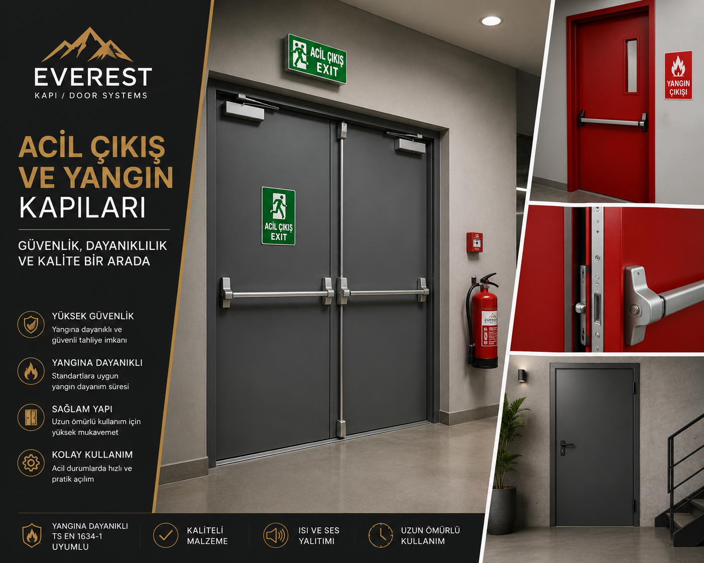Emergency Exit & Fire Doors – Acil Çıkış ve Yangın Kapısı (Everest Kapı)