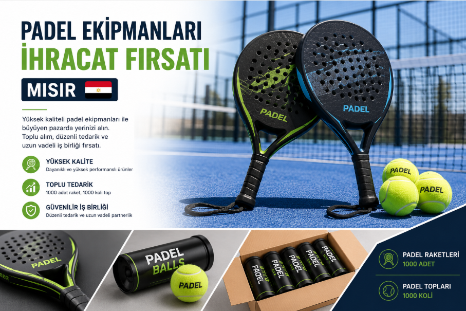 PADEL EQUIPMENT EXPORT OPPORTUNITY TO EGYPT