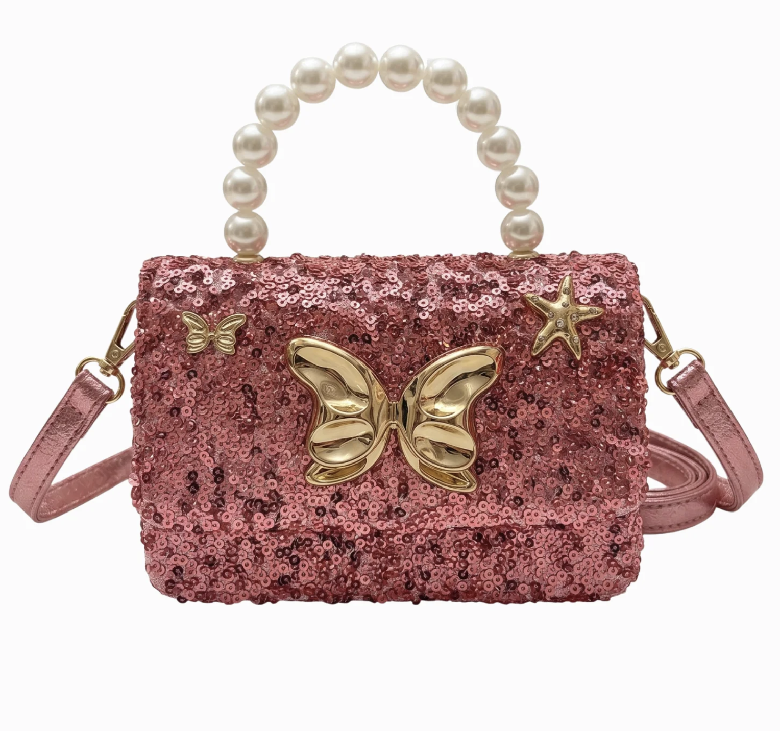 Chocogirl Perla Mini Pink Sequin Girls' Handbag