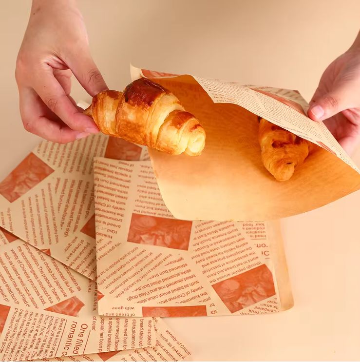 Printed – unprinted grease Resistant paper for bakery bags, cookies, breads and Candy