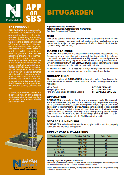 Special Modified Bitumen Waterproofing Membranes