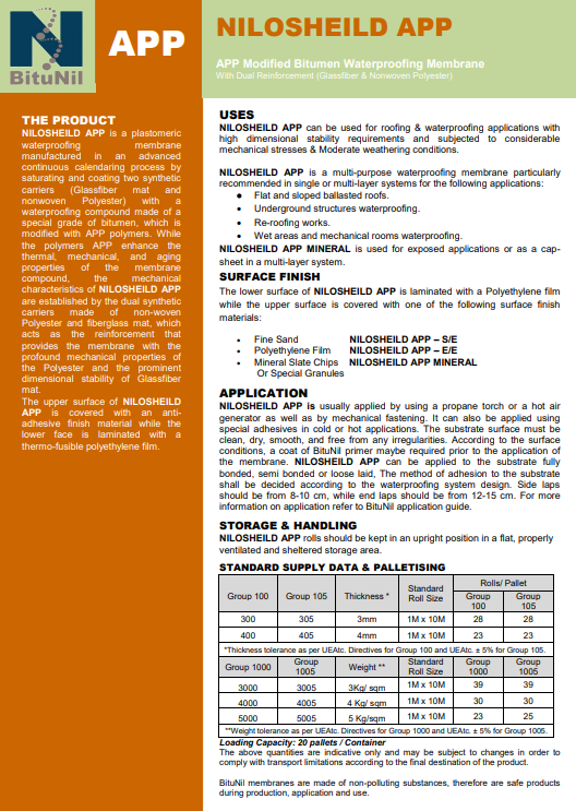 Special Modified Bitumen Waterproofing Membranes