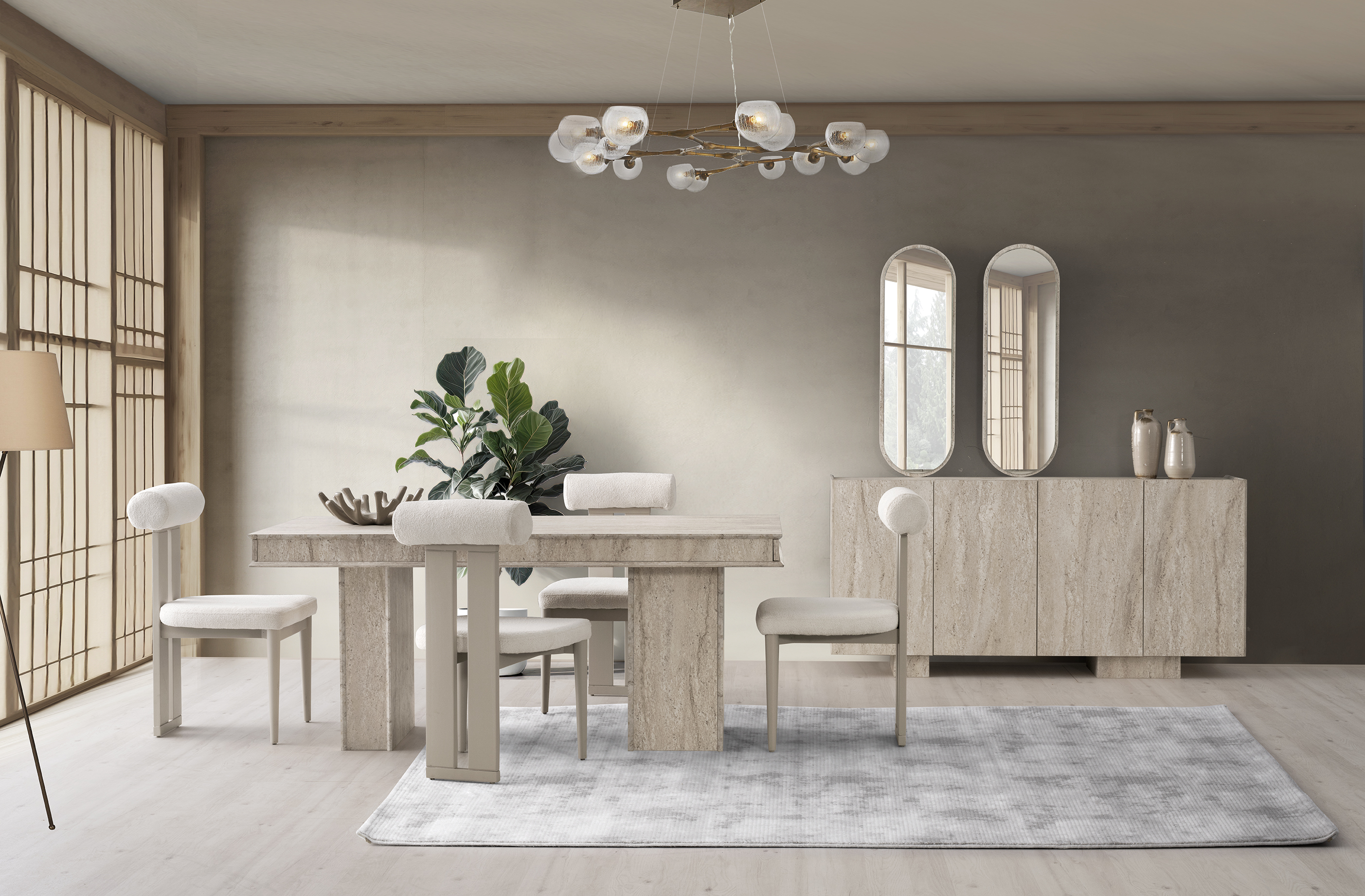 Traverten Dining Room Set