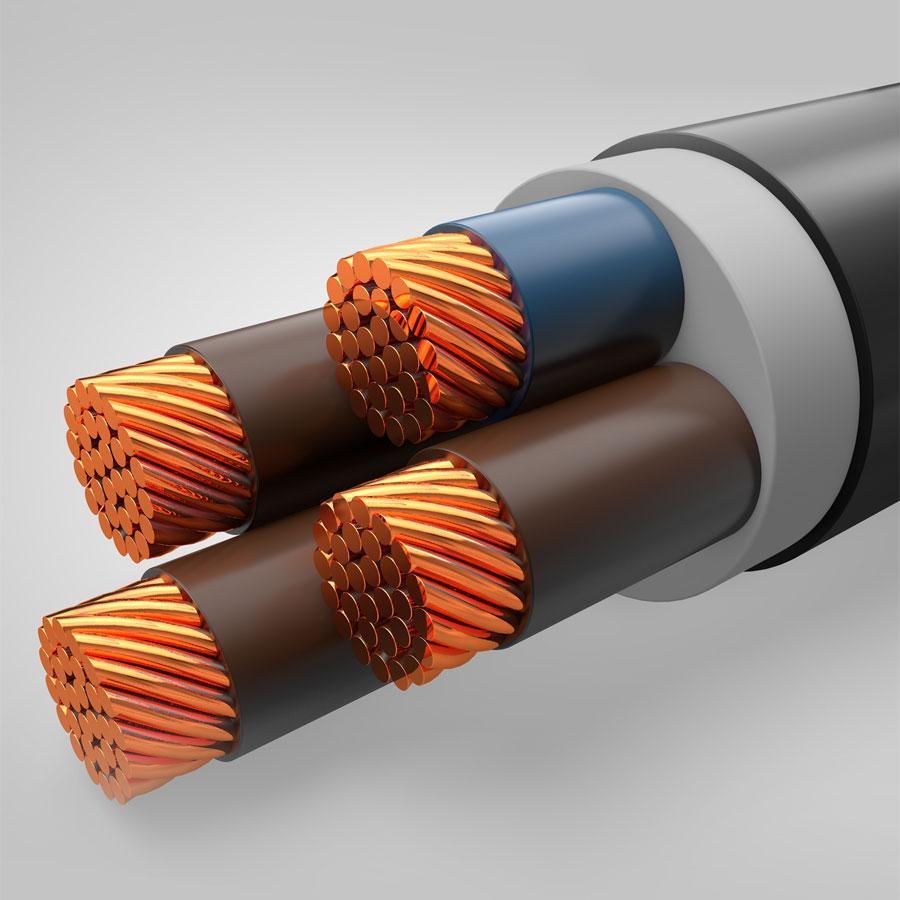 كابلات 0.6/1kV ذات موصلات الألمنيوم أو النحاس