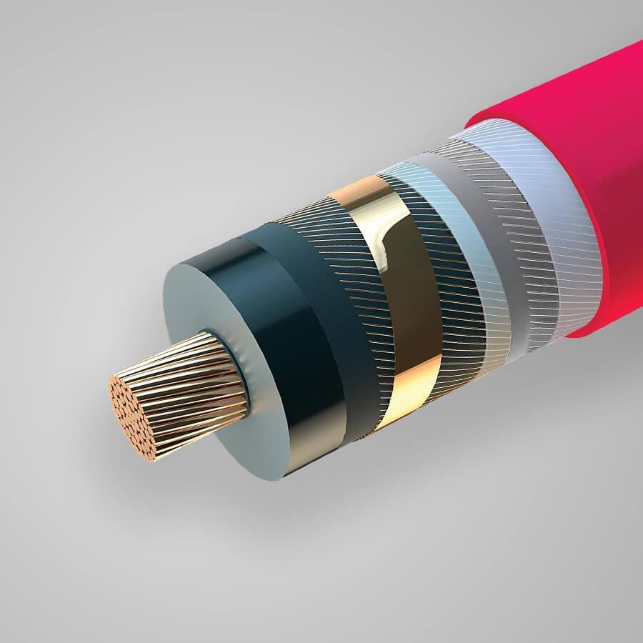 كابلات متوسطة الجهد (6–45 kv) بموصلات من الألمنيوم أو النحاس