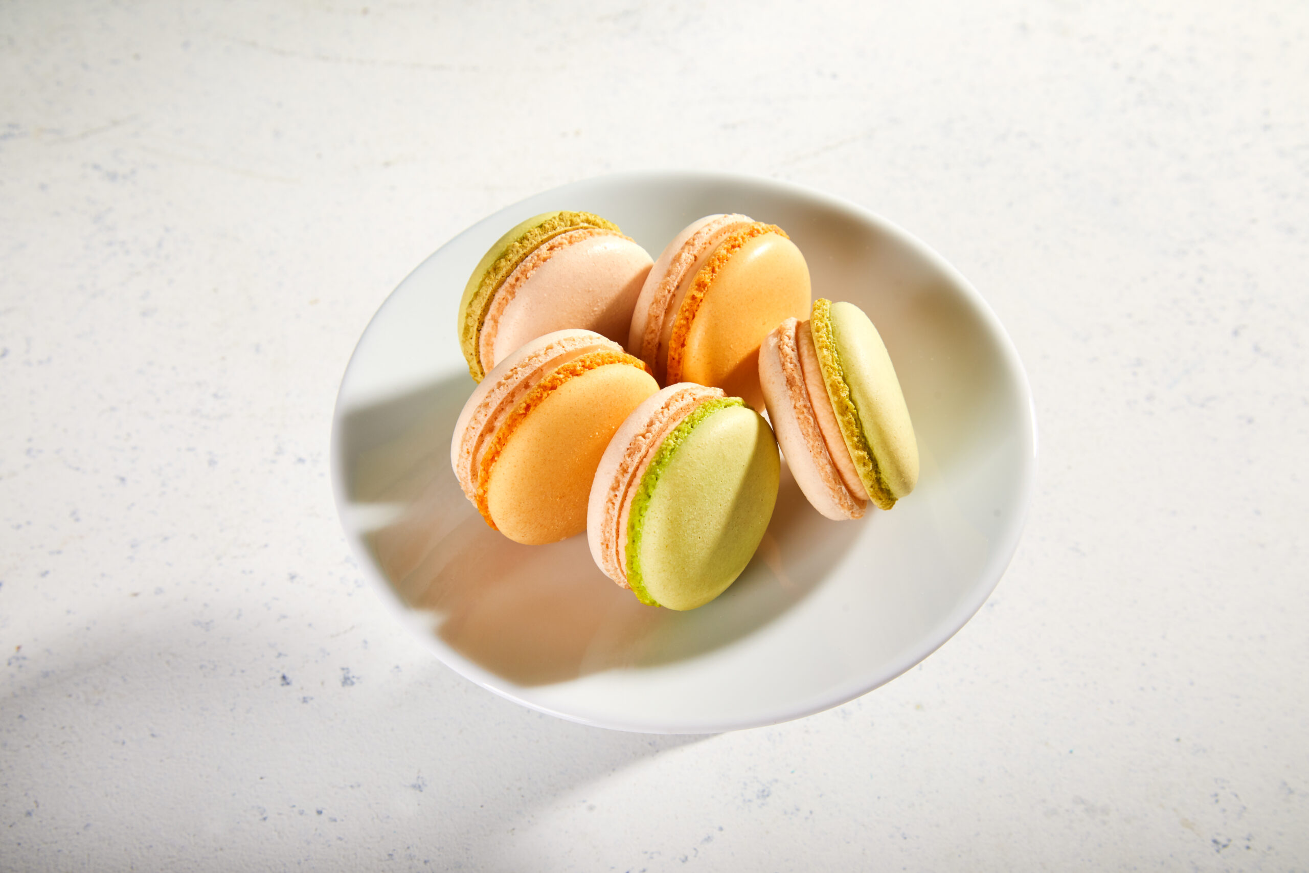 Sour Cherry Macaron, Lotus Biscoff Macaron, Matcha Macaron