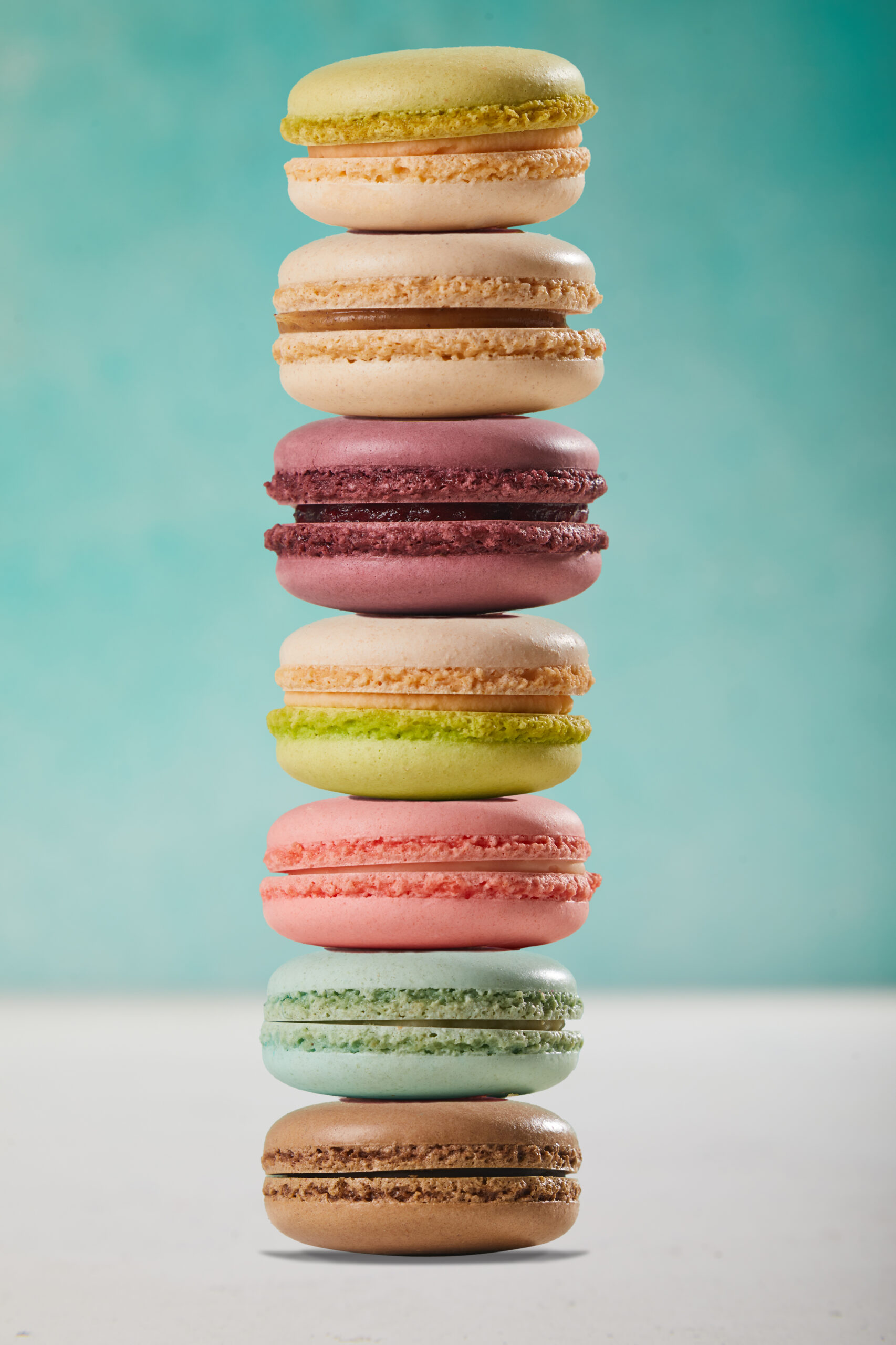 Strawberry Macaroons, Coconut Macaroons, Coffee Macaroons