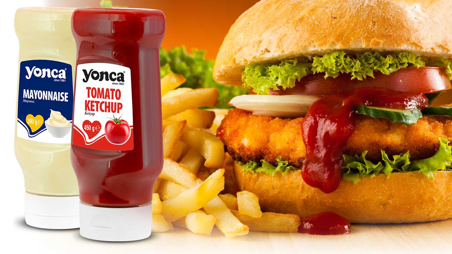 ketchup and mayonnaise