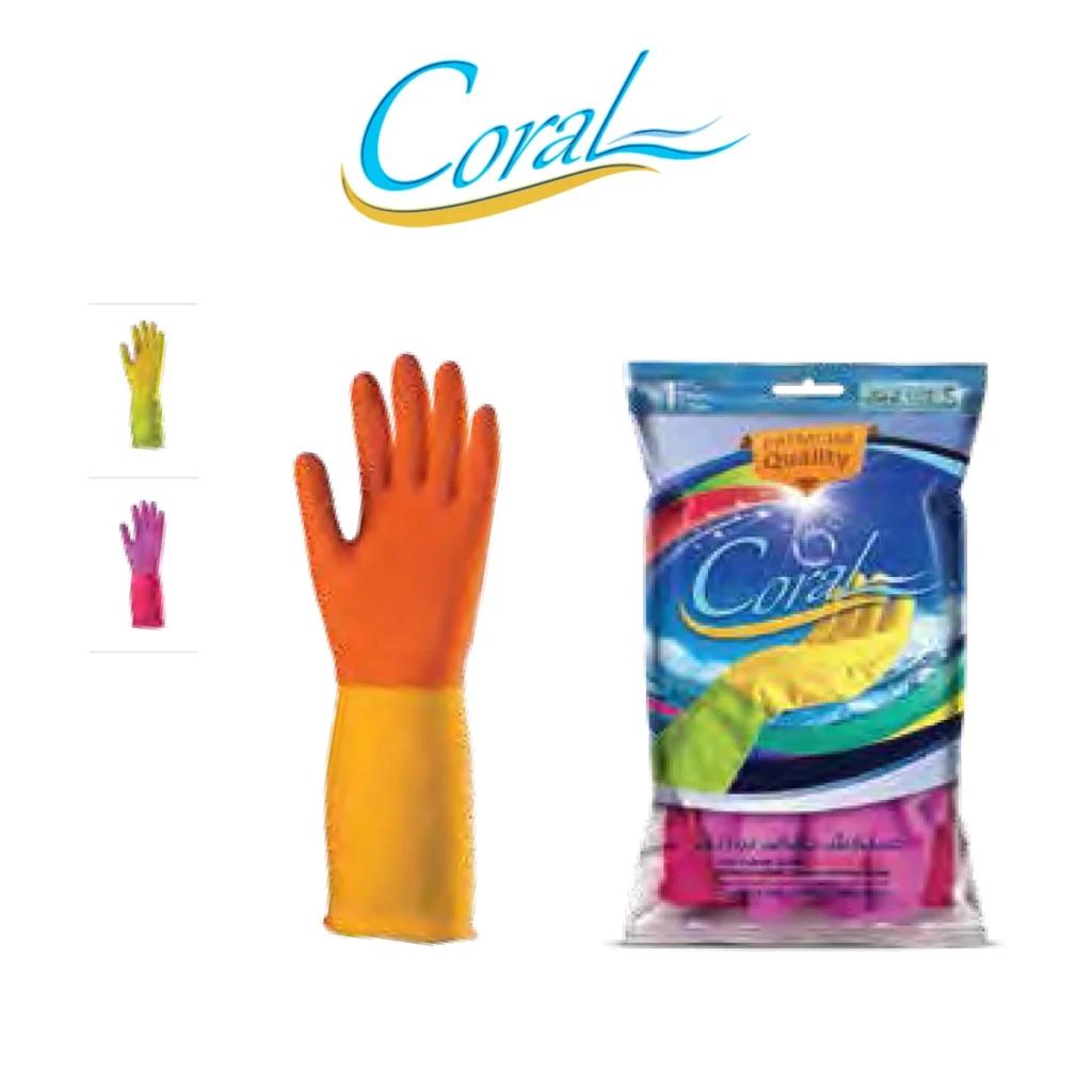 CORAL Dual-Colored Cleaning Glove