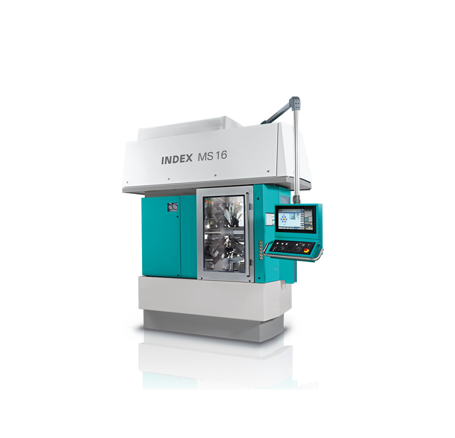 ماكينة CNC متعددة المحاور INDEX MS16-6 / MS16-6 Plus | مخرطة أوتوماتيكية متعددة المغازل