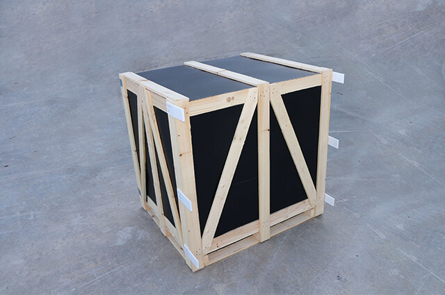 Closed Wooden Crate with Plastic Panels