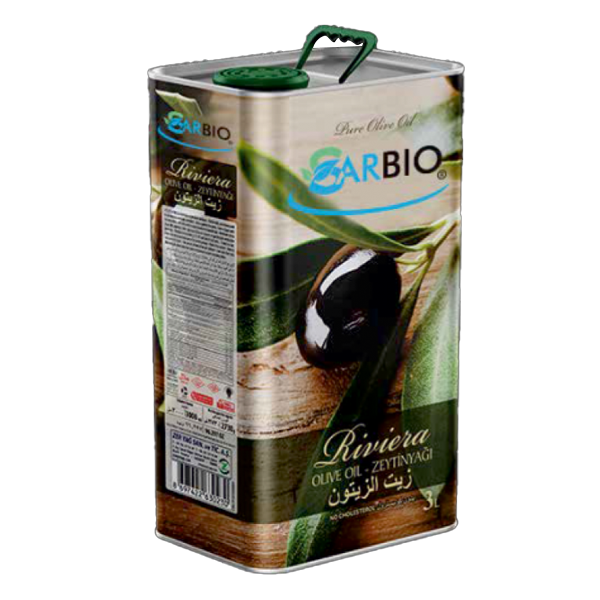 OLIVE OIL TIN AND BOTTLE