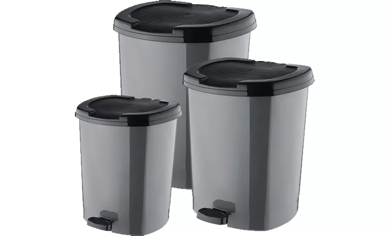 Pedal Trash Bin Set