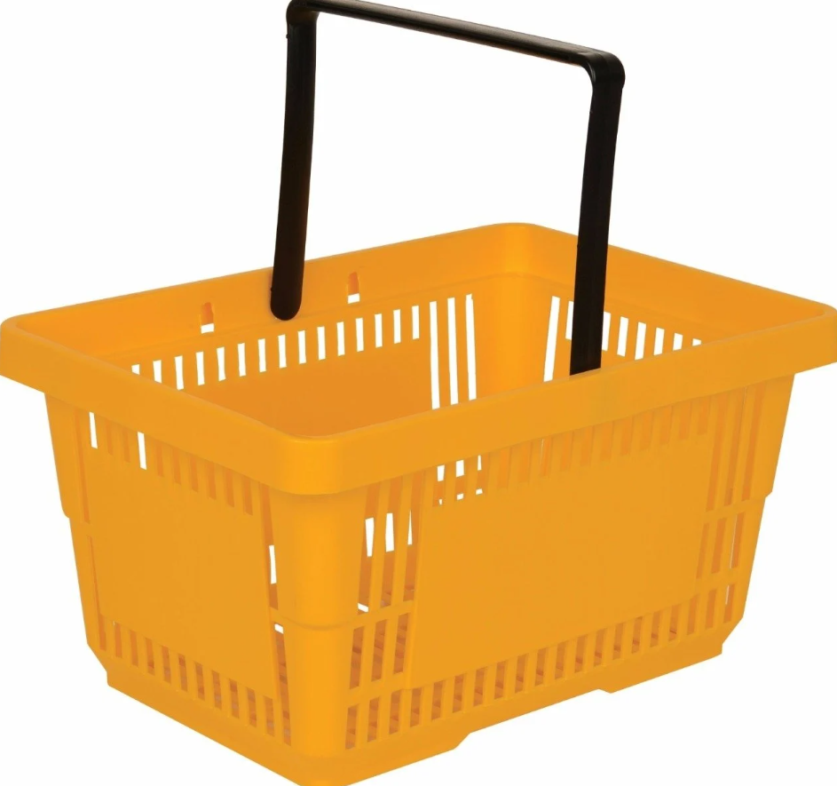 22L Plastic Shopping Basket (Single Handle)
