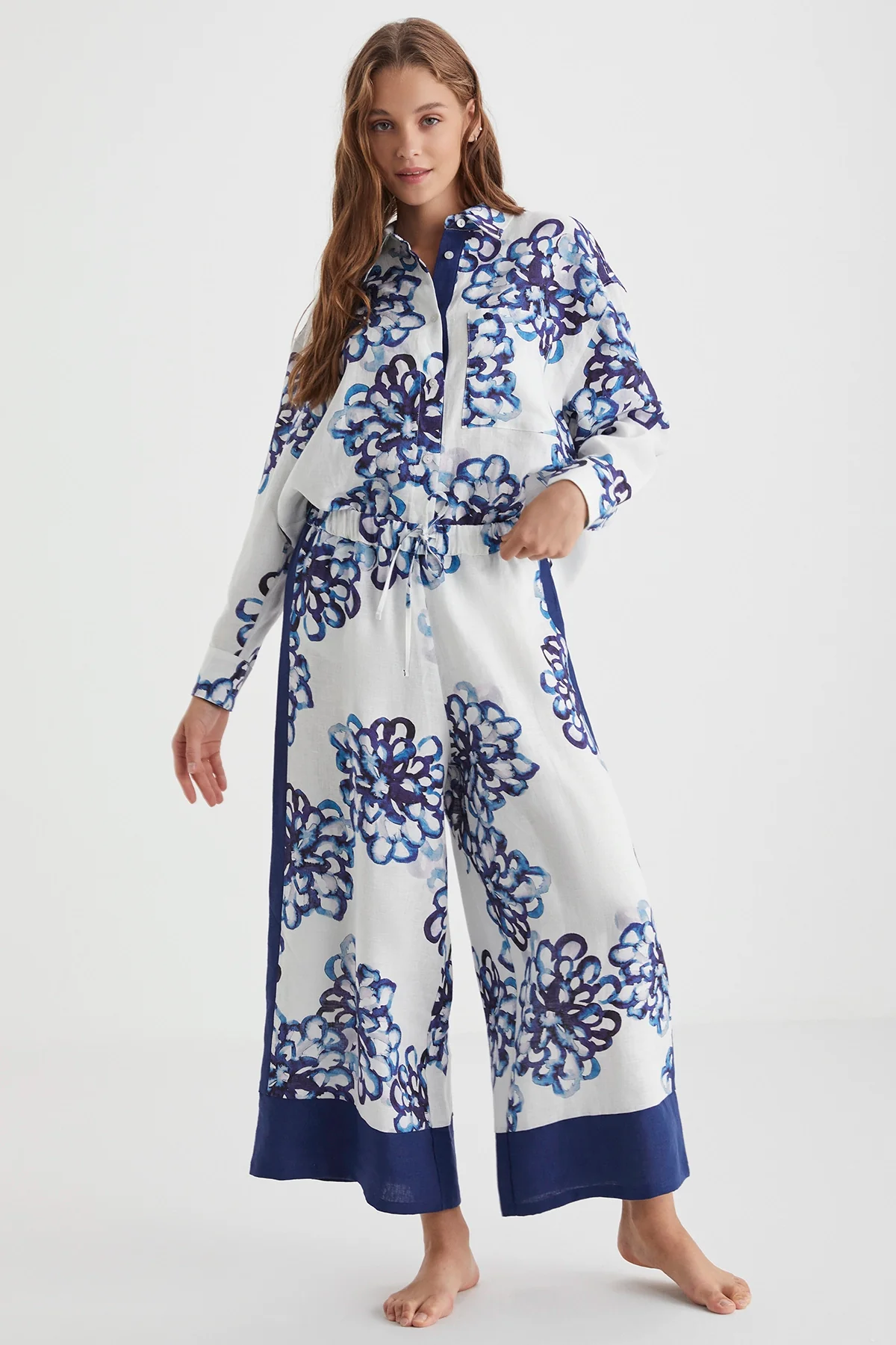 Linen shirt set