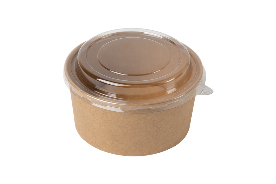 Kraft Paper Bowl with Lid