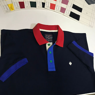 Men’s Navy Shirt with Contrast Colors