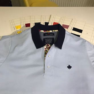Men’s Light Blue Shirt with Dark Collar
